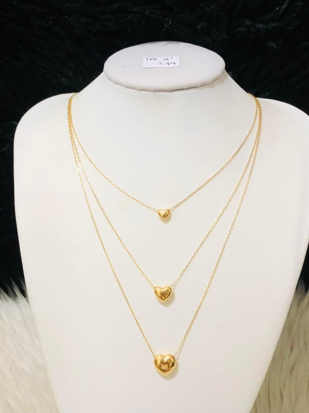 18K buying Saudi GOLD chain necklace 16 inch