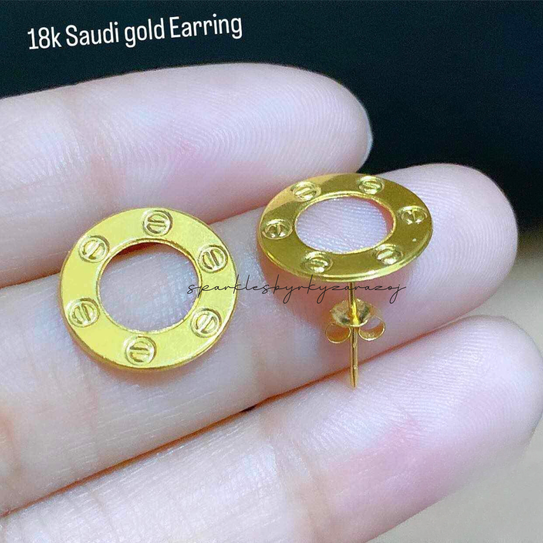 Cartier earrings gold best sale