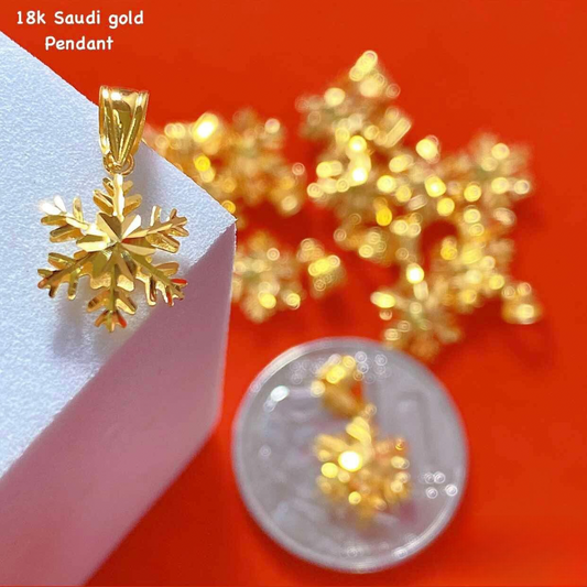 Snowflakes Pendant 18k Saudi Gold