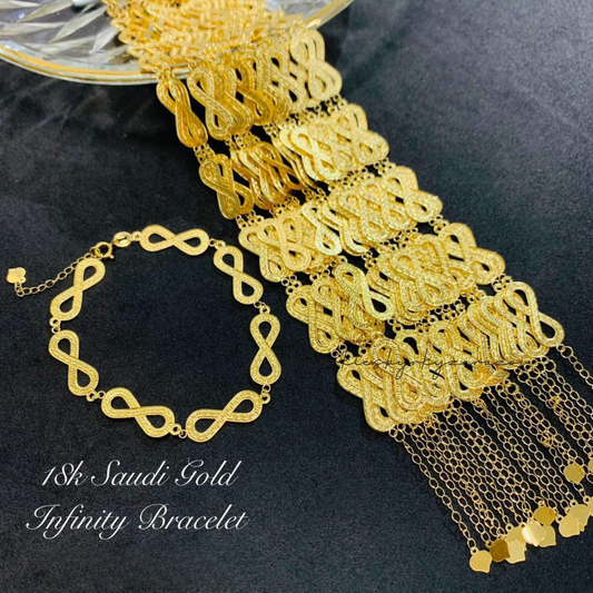 Infinity Bracelet 18k Saudi Gold