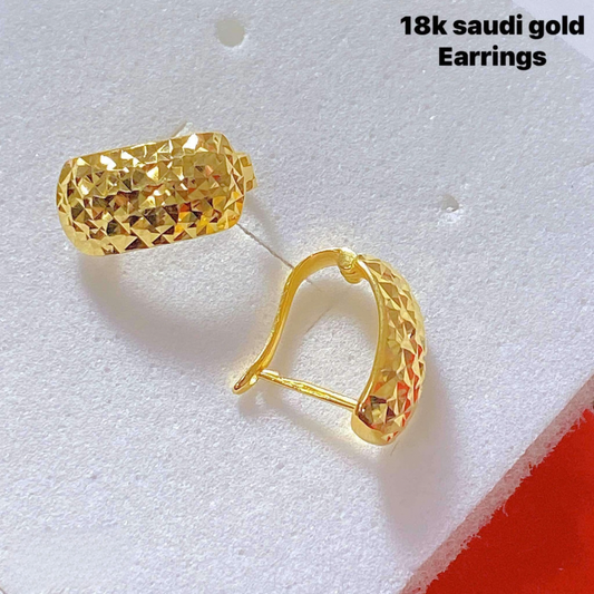 #2 Diacut Earrings 18k Saudi Gold