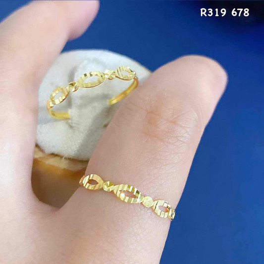 Infinity Ring Solid 18k Saudi Gold