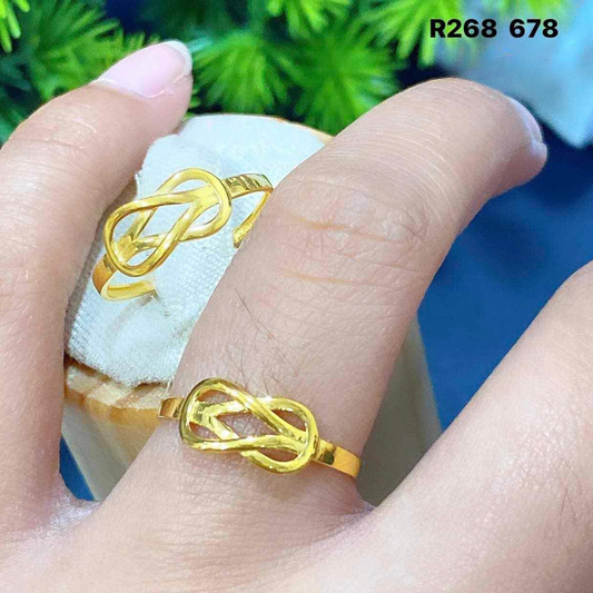 Knot Ring Solid 18k Saudi Gold