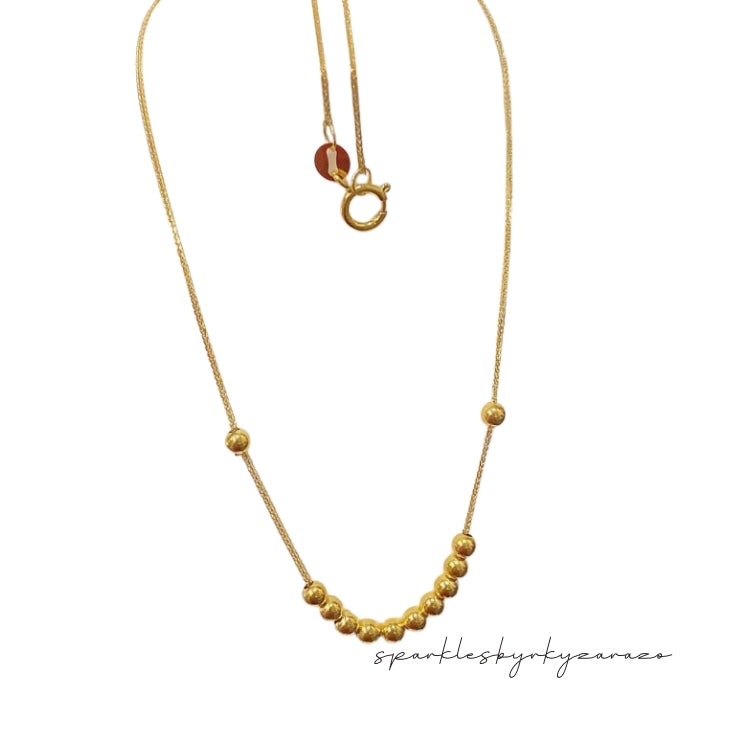 Running Ball Necklace 18k Gold