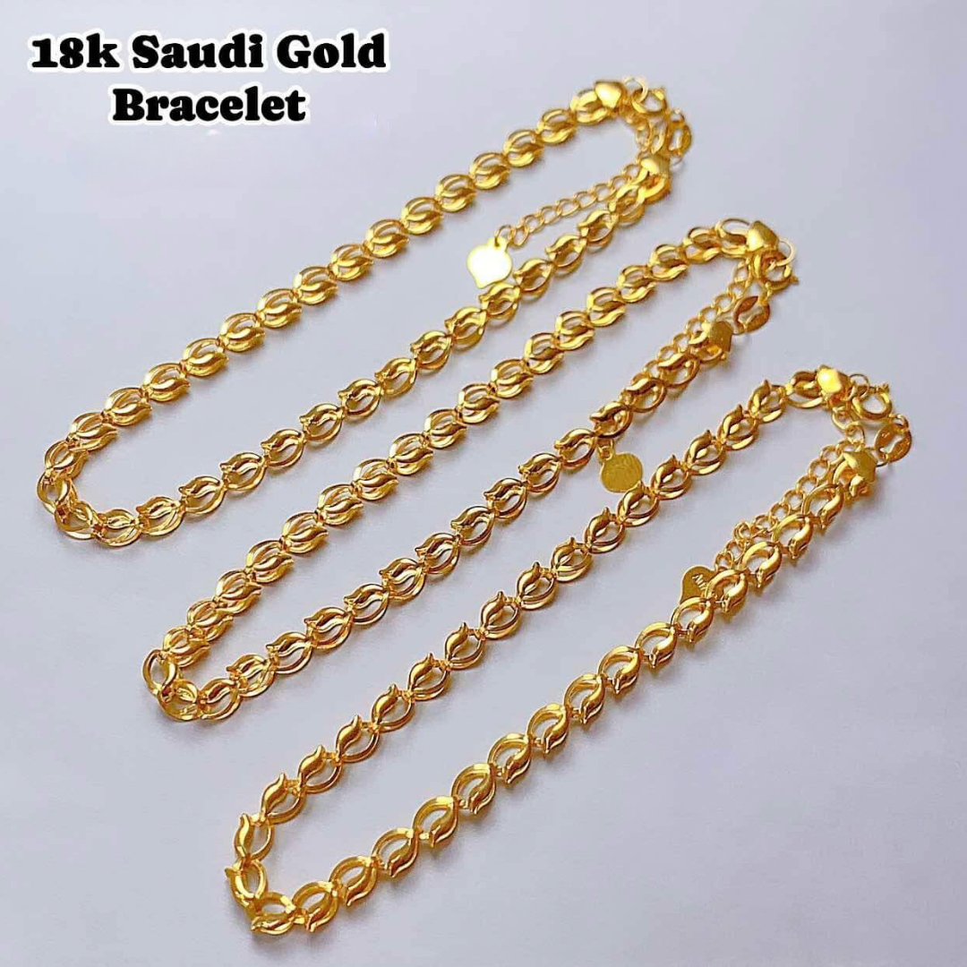 Gold Palay Bracelet 18k Saudi Gold