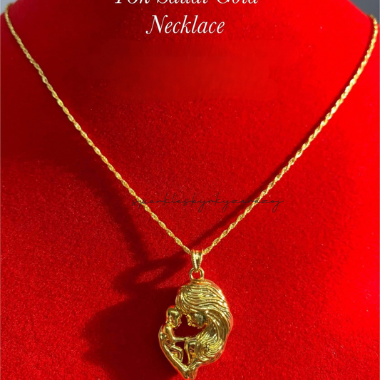 Mother & Child Pendant Only Ampaw 18k Saudi Gold