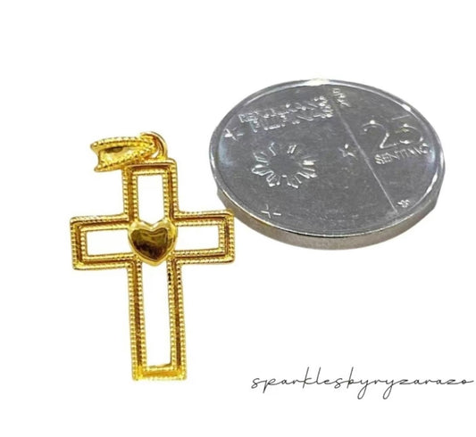 Crossheart Ampaw Pendant 18k Saudi Gold