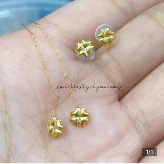 MiniFlower Lightweight Earrings 18k Saudi Gold