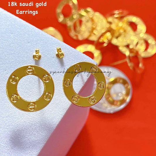 Cartier Earrings 18k Saudi Gold