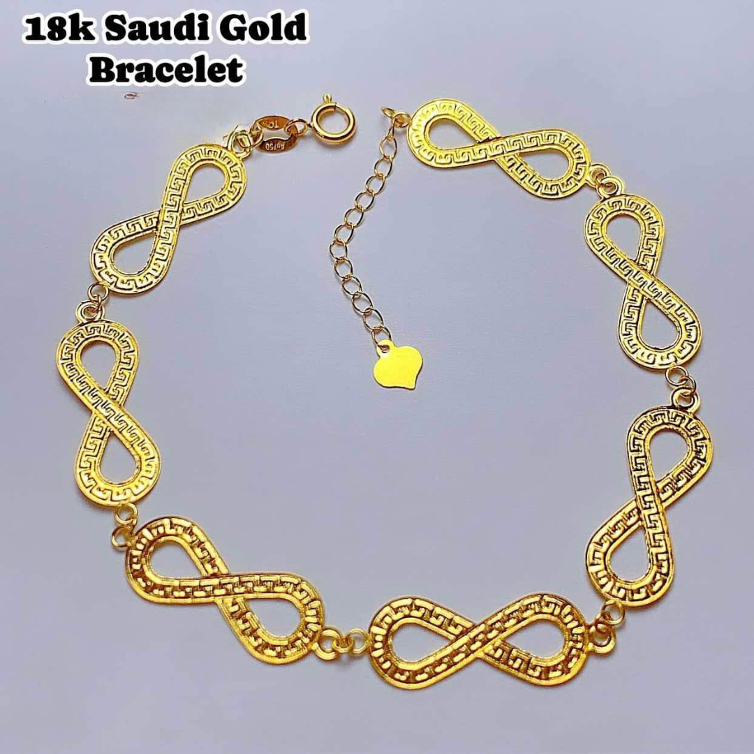 Full Infinity Bracelet 18k Saudi Gold