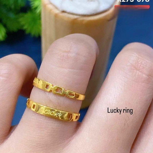 Lucky Ring 18k Saudi Gold