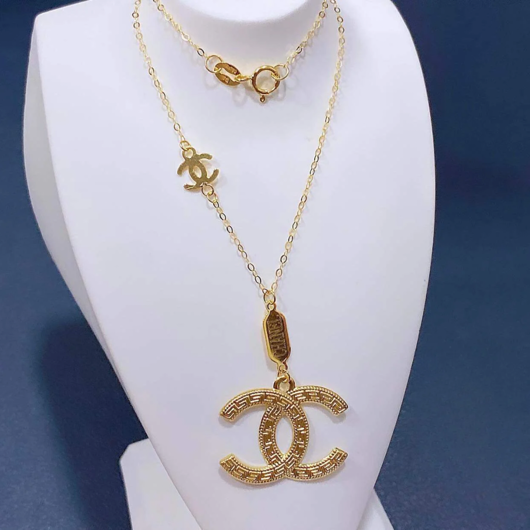 CC Necklace Solid 18k Saudi Gold