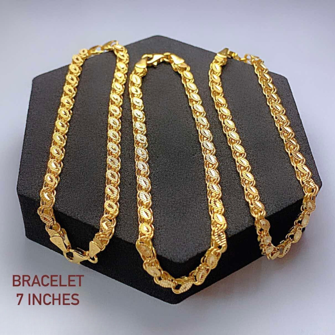 7" #2 Bracelet 18k Saudi Gold