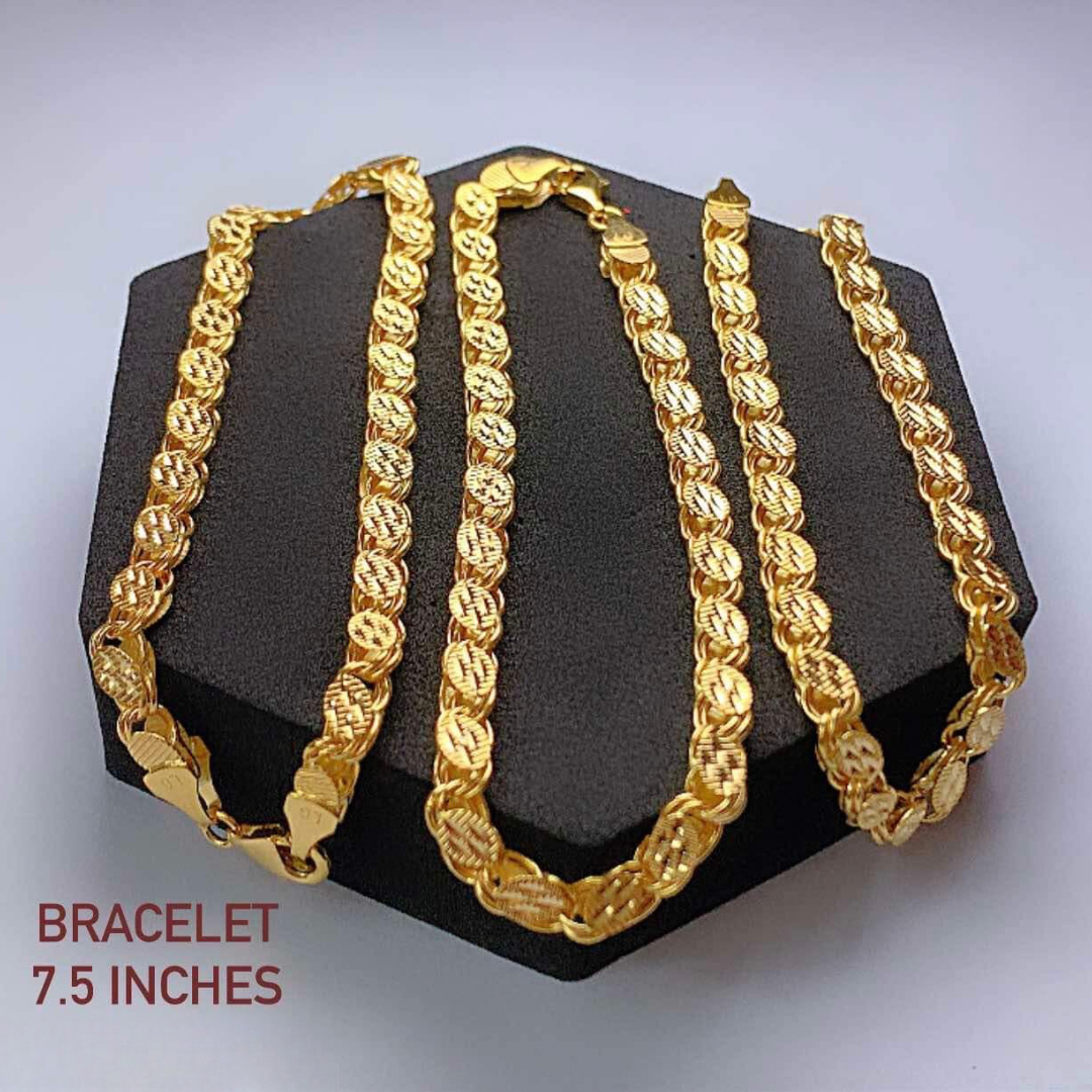 7.5" #1 Bracelet 18k Saudi Gold