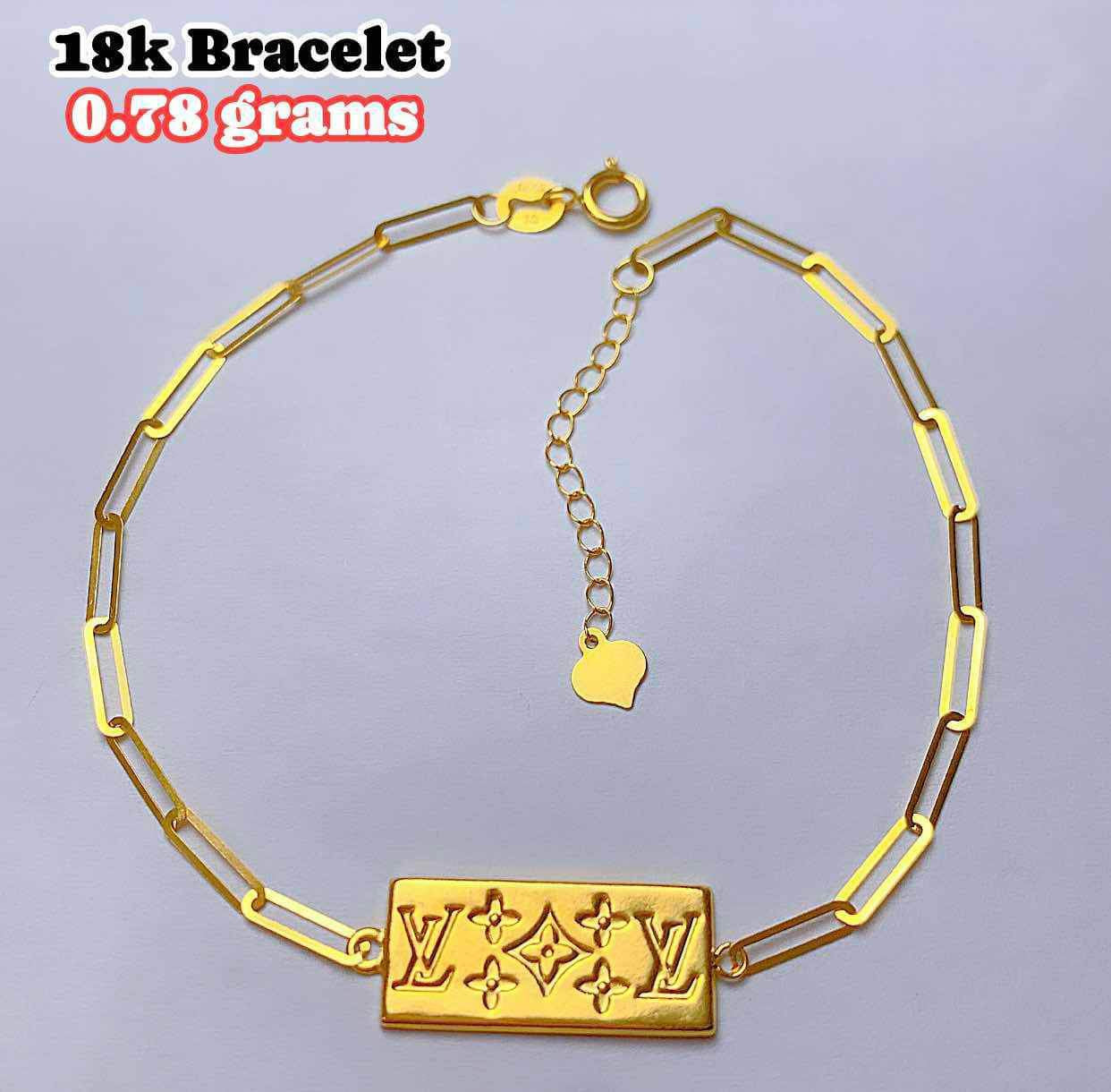 Paperclip LV Bracelet 18k Saudi Gold