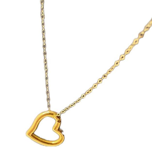 18k Saudi Gold Sparkles.ph Exclusive Heart Pendant Set with Tauco Chain