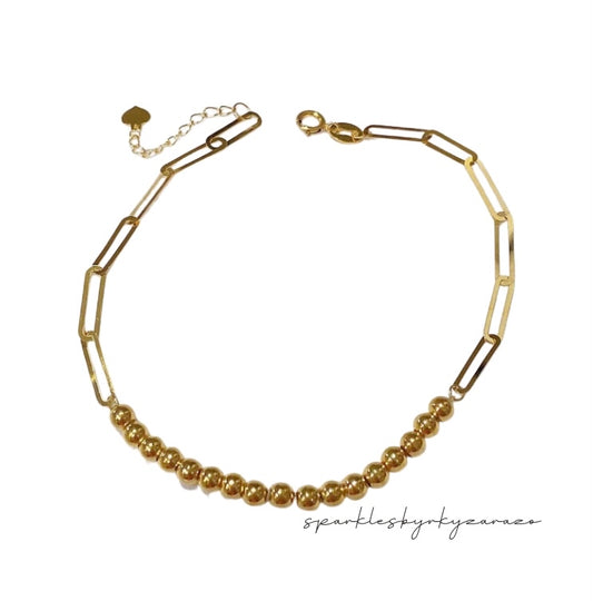 Ball Clip Bracelet 18k Gold