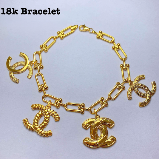 4 Designs CC Bracelet 18k Saudi Gold