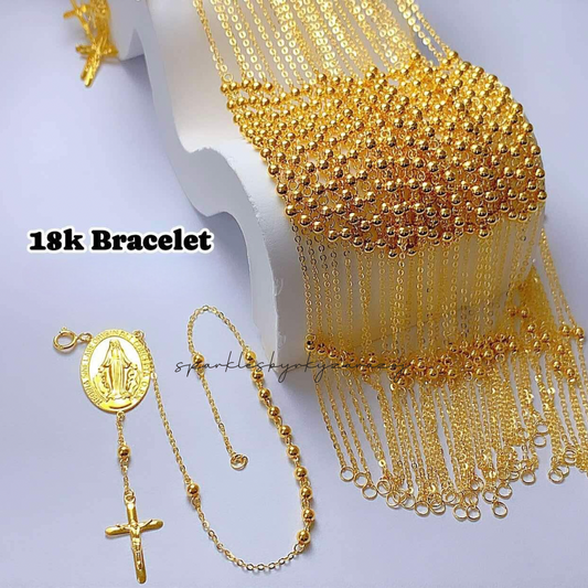 Gold Rosary Bracelet 18k Saudi Gold