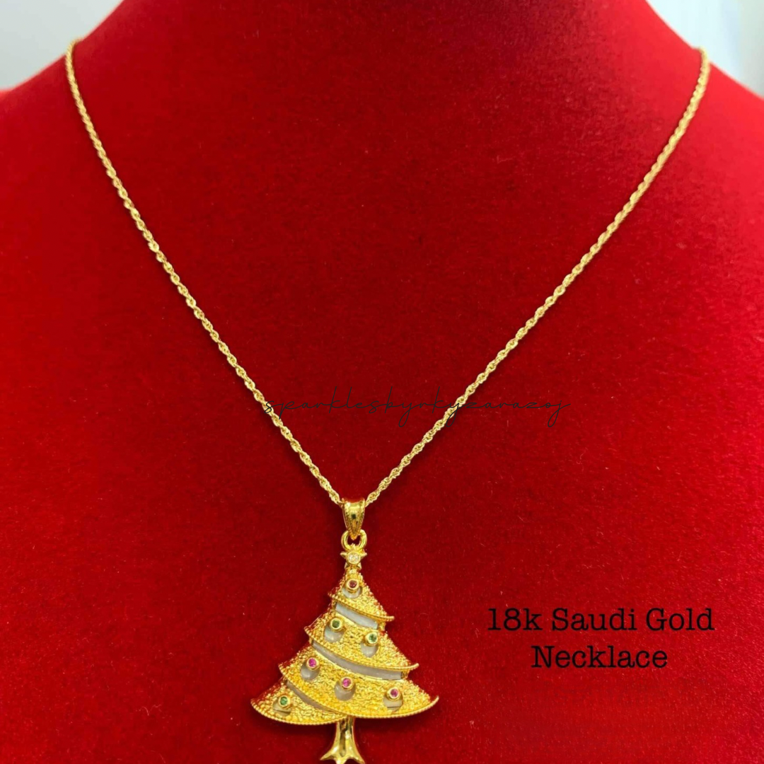 Christmas Tree Pendant Only Ampaw 18k Saudi Gold