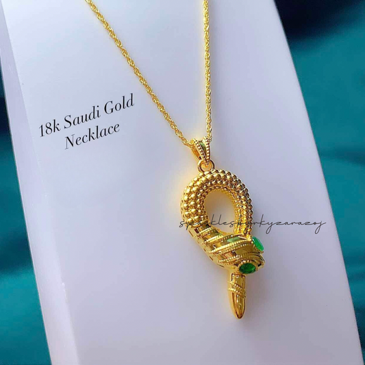 #2 Snake Pendant Only Ampaw 18k Saudi Gold