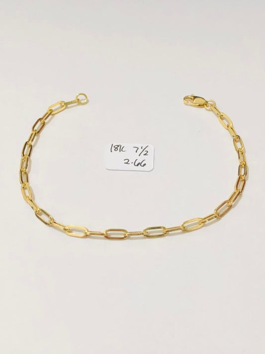 Per Gram 2.66 Bracelet 7 1/2" 18k Saudi Gold Pawnable (Promo)