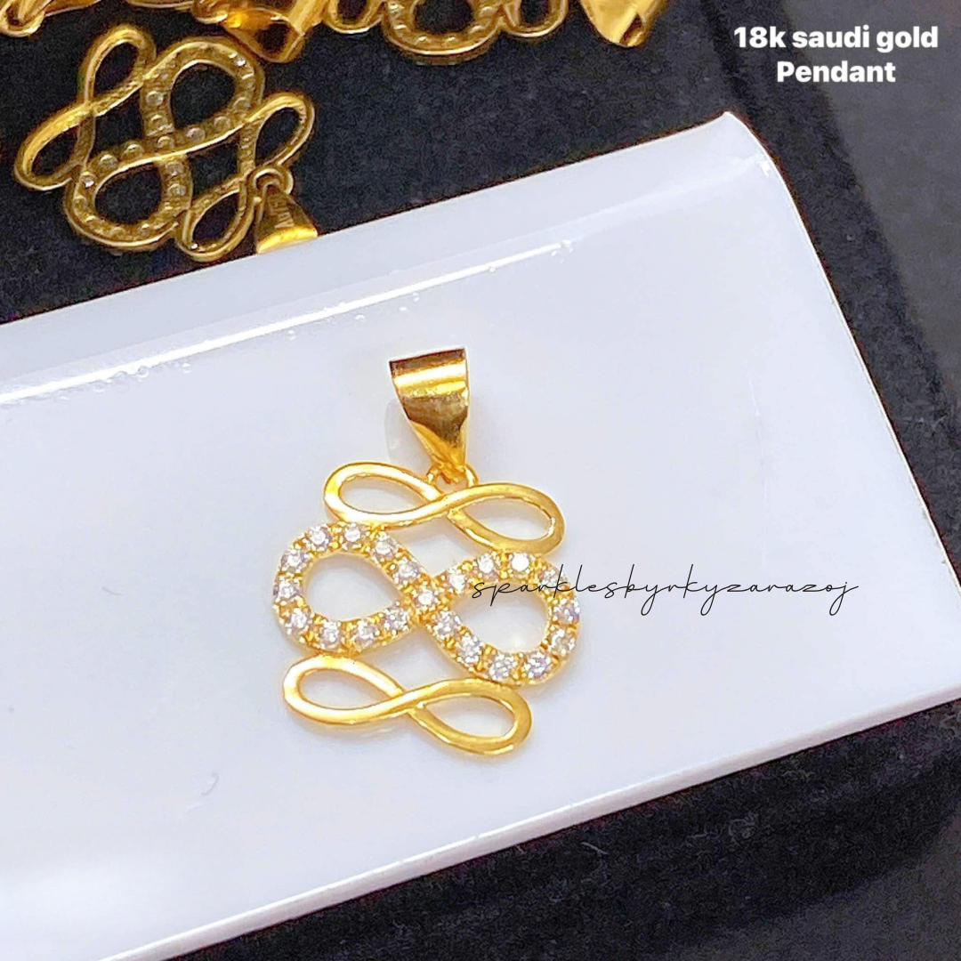 Triple Infinity Pendant Only 18k Saudi Gold