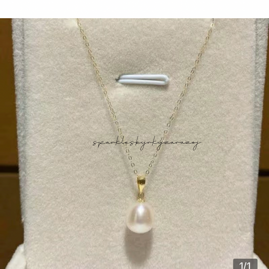 Set Freshwater pearl with Tauco Chain 18k Saudi Gold