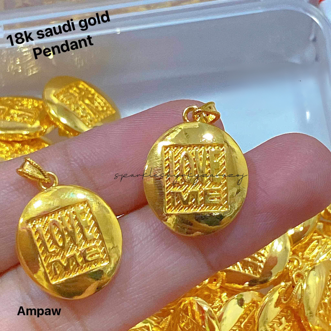 LOVE ME Pendant Ampaw 18k Saudi Gold