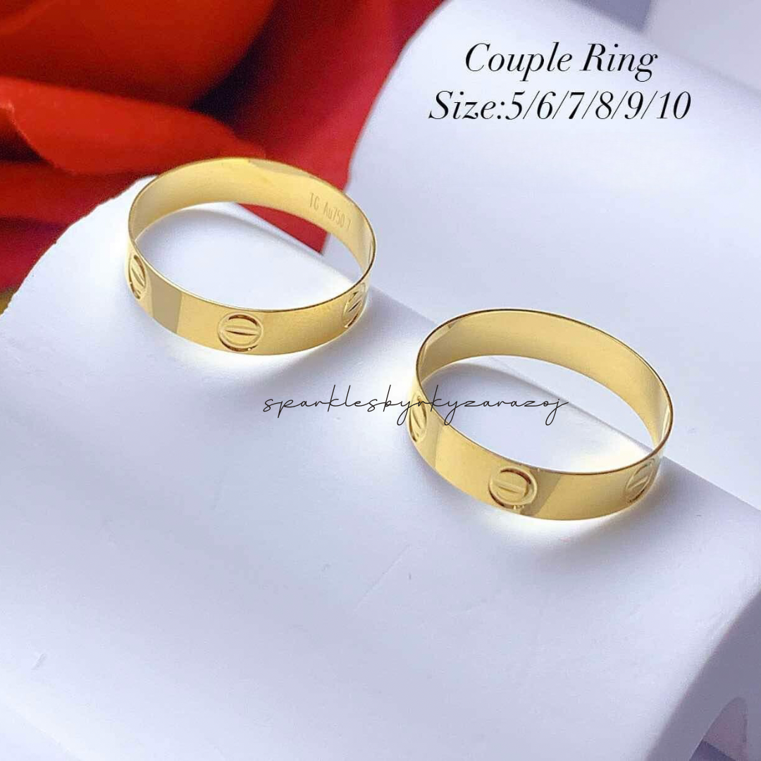 Cartier Couple Ring Per Pcs Solid 18k Saudi Gold