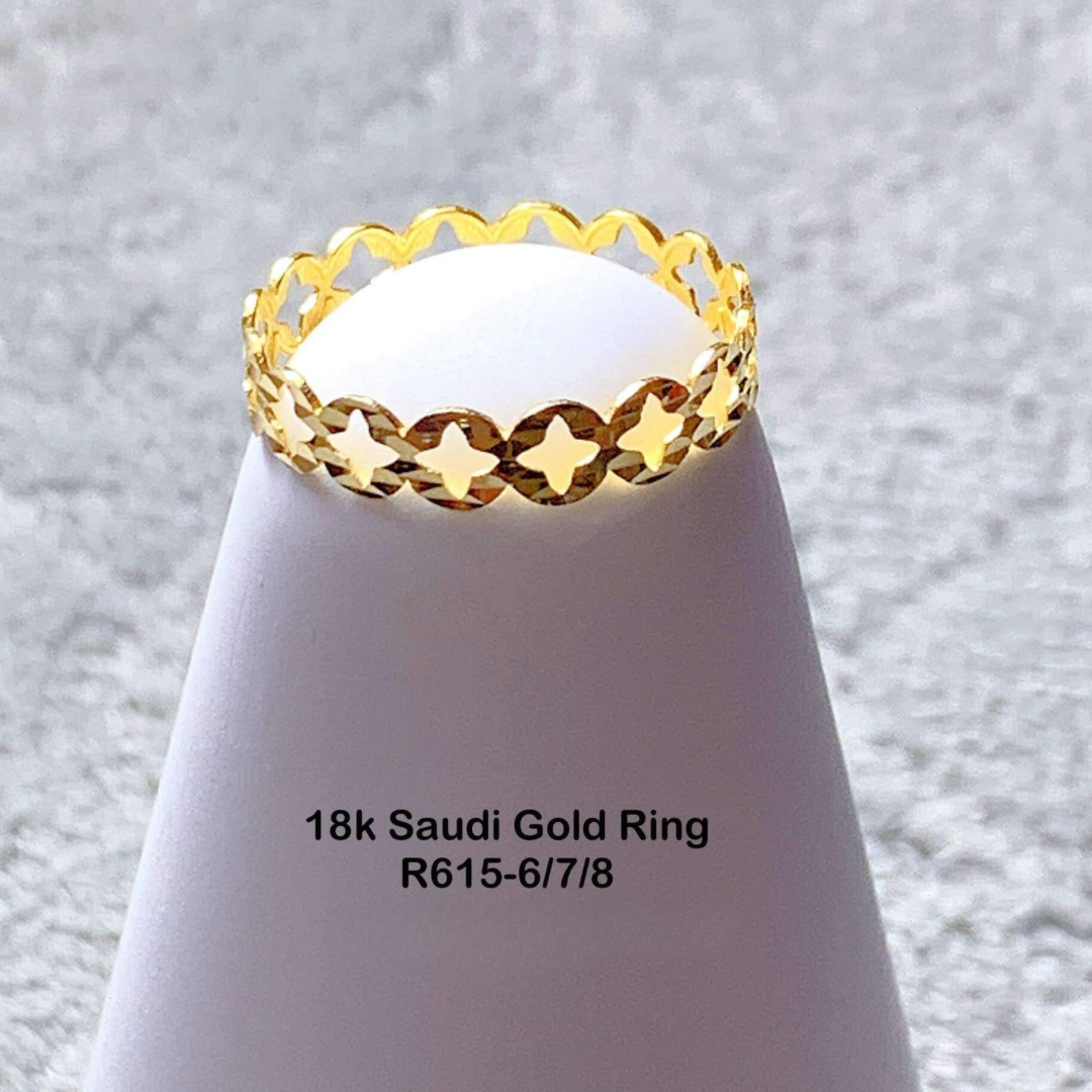 #4 Solid Ring 18k Saudi Gold