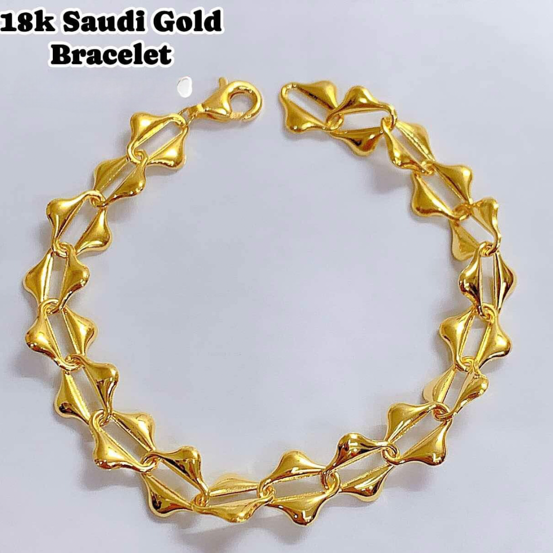 Ladies Lips Bracelet 18k Saudi Gold