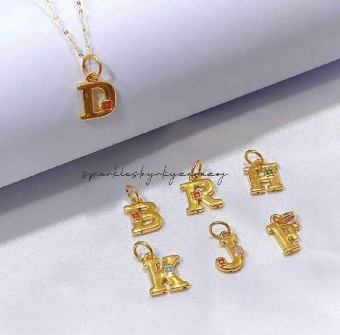 Letters Ampaw Pendant 18k Saudi Gold