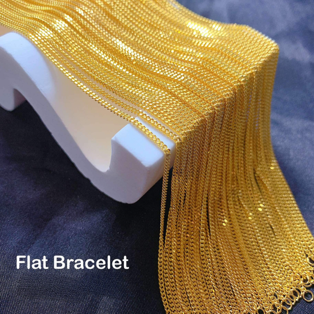 #6 Flat Bracelet 18k Saudi Gold