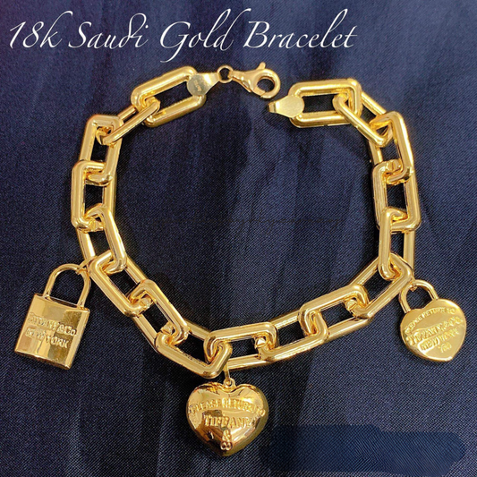 Level 2 Kadena Bracelet Solid 18k Saudi Gold