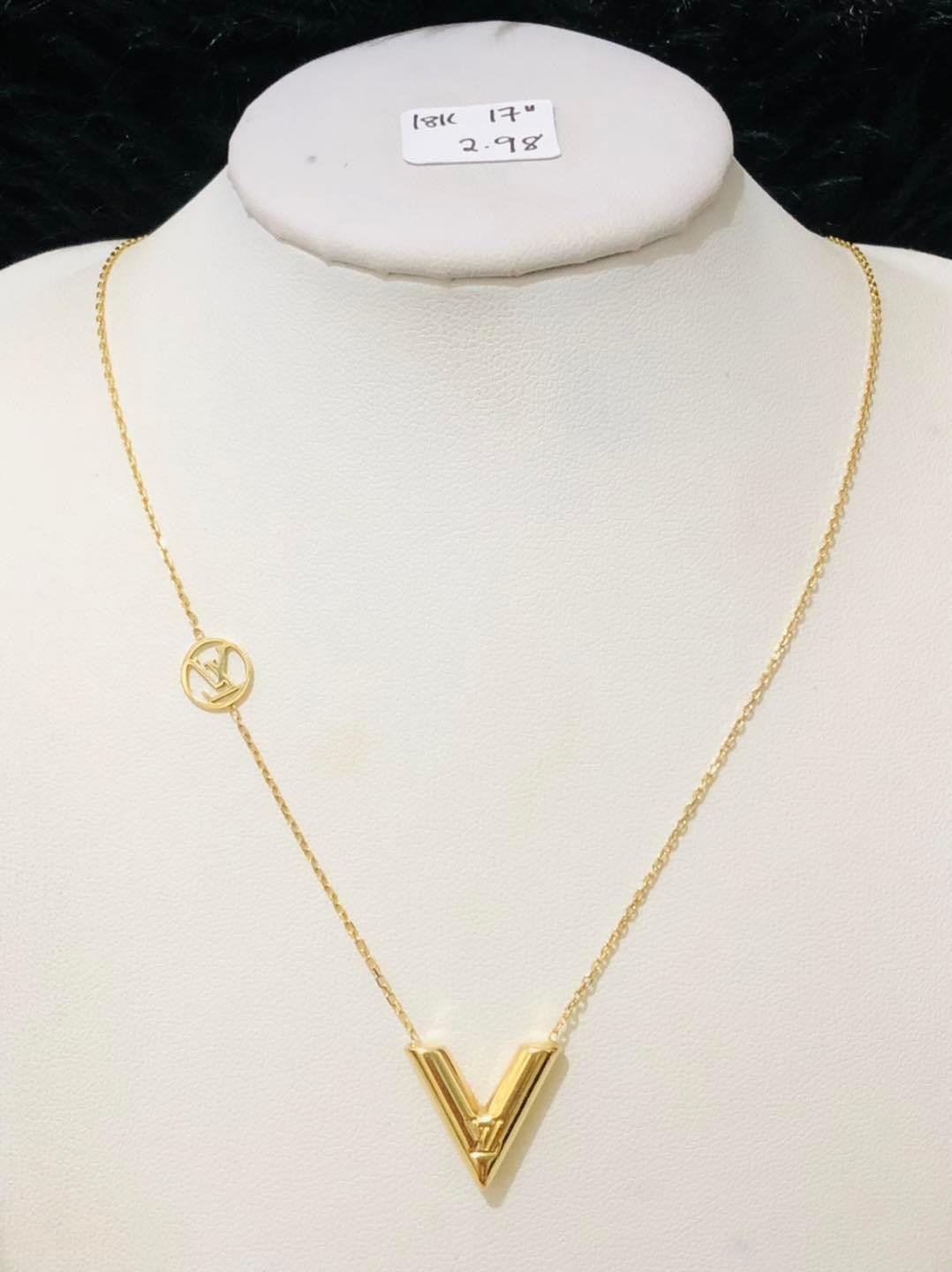 Per Gram 2.98 Necklace 17" 18k Saudi Gold Pawnable (Promo)