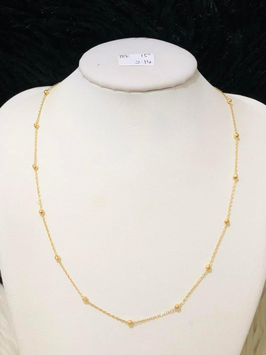 Per Gram 2.16 Necklace 15" 18k Saudi Gold Pawnable (Promo)