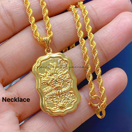 #9 Bar Necklace 18k Saudi Gold