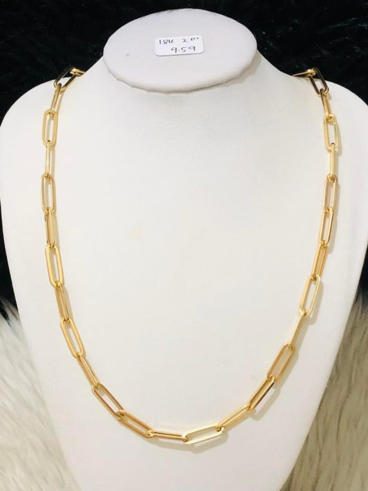 Per Gram 9.59 Necklace 20" 18k Saudi Gold Pawnable (Promo)