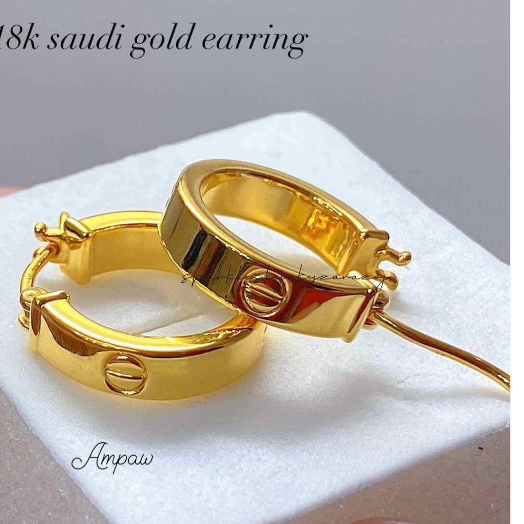 Cartier Earrings Ampaw 18k Saudi Gold