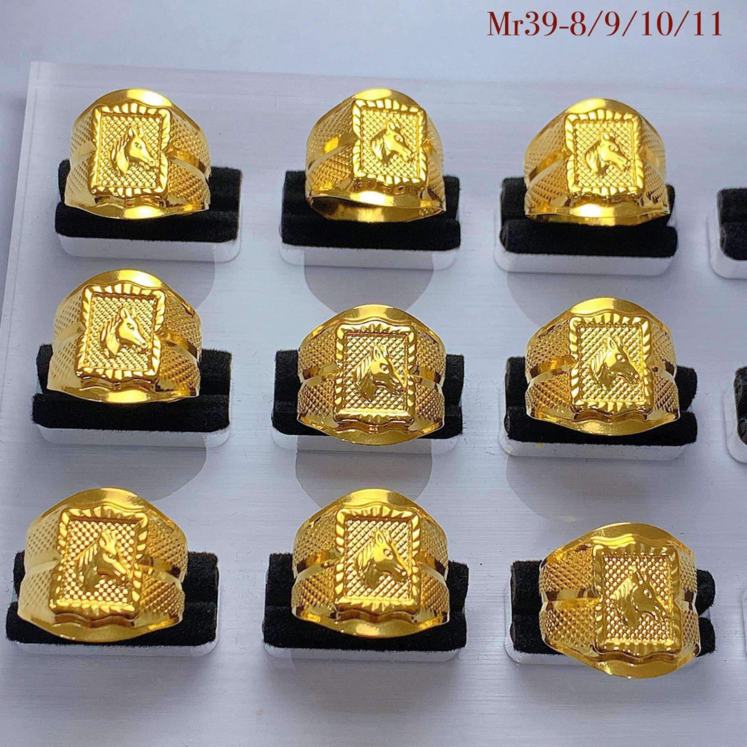 Horse Head Men Rings 18k Saudi Gold