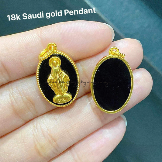 Mary Pendant 18k Saudi Gold