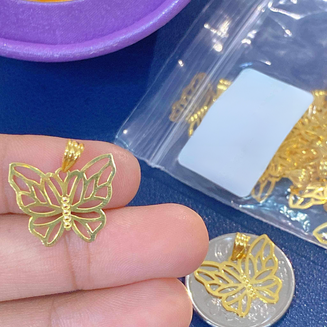 Butterfly Pendant Ampaw 18k Saudi Gold