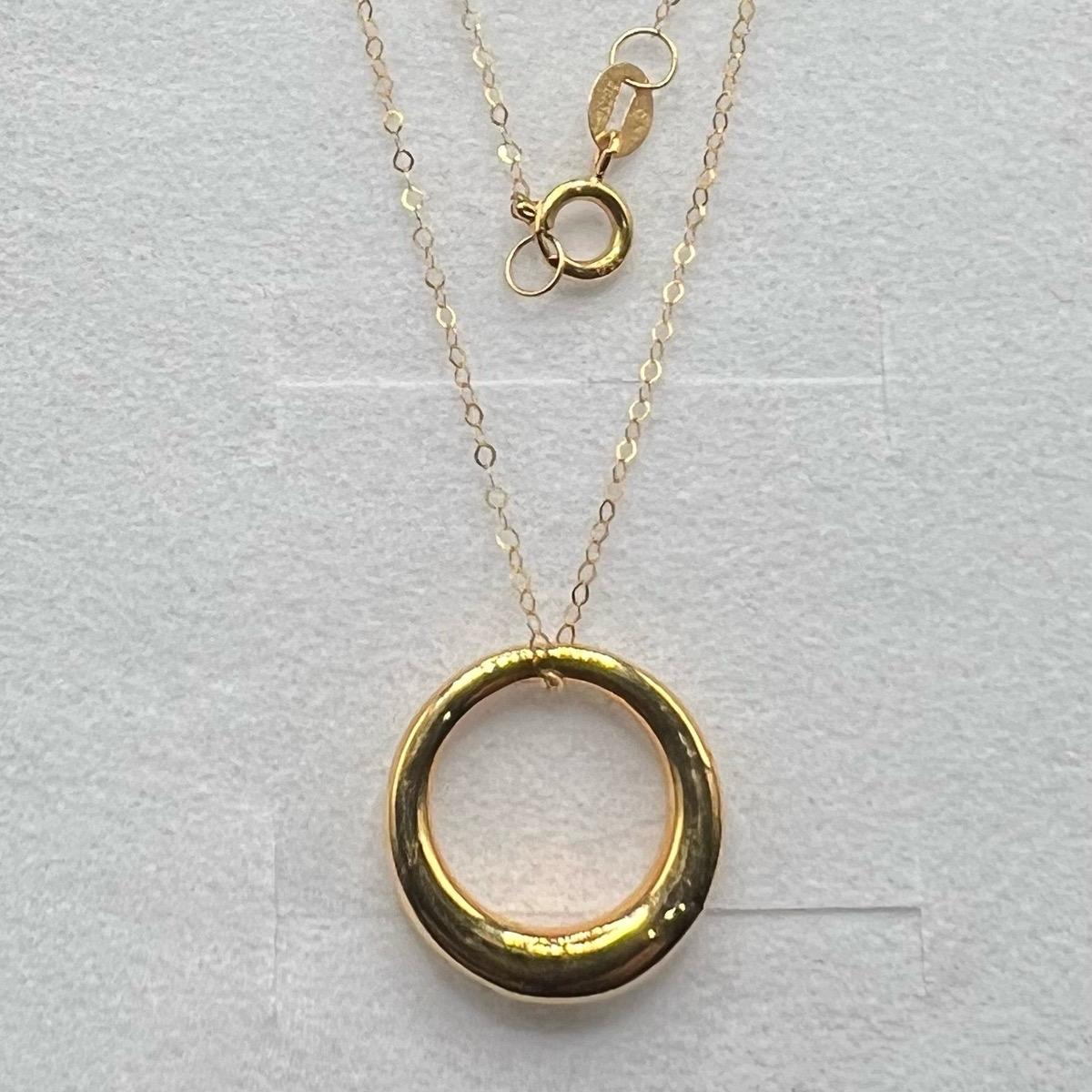 18k Saudi Gold Circle Set Sparkles.ph Exclusive Design with Chain Pawnable