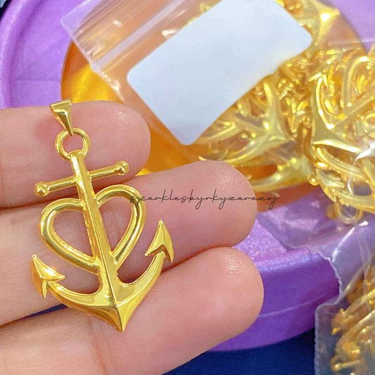 Heart Anchor 18k Saudi Gold