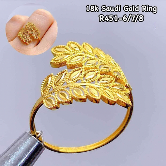 Golden Palay Ring 18k Saudi Gold