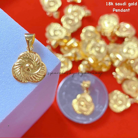 Ensaymada Pendant 18k Saudi Gold