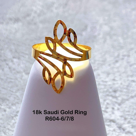 #1 Solid Ring 18k Saudi Gold