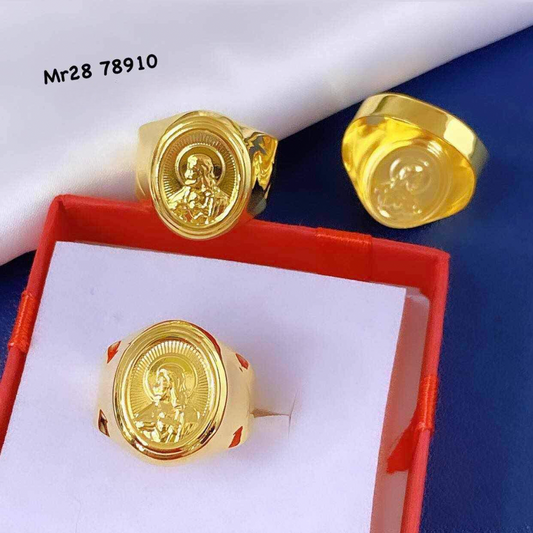 Jesus Ring Solid 18k Saudi Gold