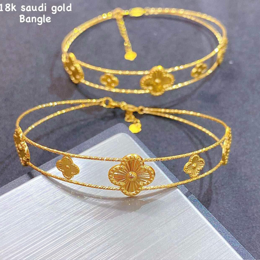 5 VCA Bangle Solid 18k Saudi Gold